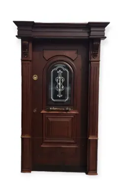 درب ضدسرقت راش برجسته اکونومی شیشه خور کد 4071