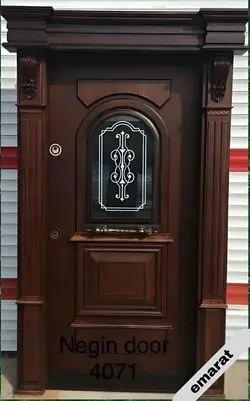 درب ضدسرقت راش برجسته اکونومی شیشه خور کد 4071