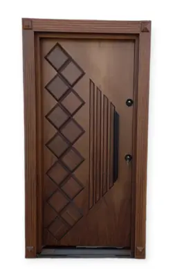 درب ضد سرقت | روکش گردو | برجسته اکونومی | کد 4142