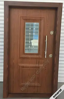 درب ضد سرقت | روکش فلز یا MDF | برجسته اکونومی | شیشه خور | کد 7041