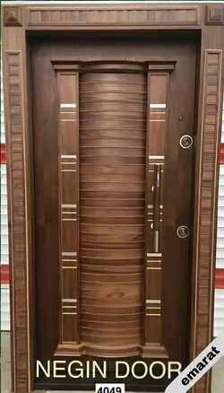 درب ضد سرقت | روکش گردو | برجسته لوکس | کد 4049