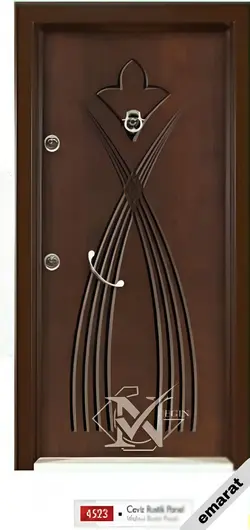 درب ضد سرقت | روکش راش | CNC | کد 4523