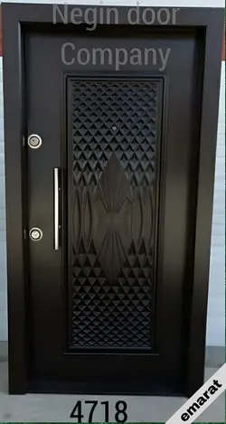 درب ضد سرقت | روکش فلز - MDF | برجسته اکونومی | کد 4718