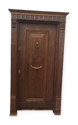 درب ضد سرقت | روکش گردو | برجسته اکونومی | کد 4068