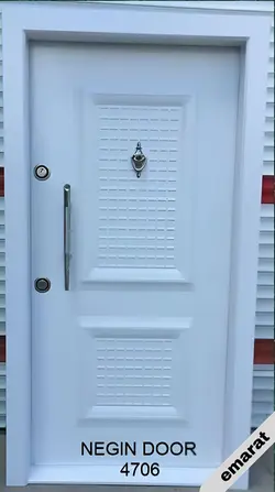 درب ضد سرقت | روکش فلز - MDF | برجسته اکونومی | کد 4706