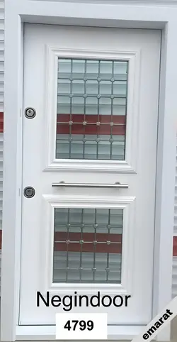 درب ضد سرقت | روکش فلز یا MDF | برجسته اکونومی | شیشه خور | کد 4799