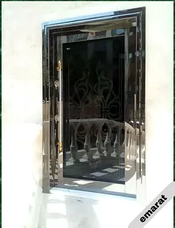 درب ضدسرقت | استیل | شیشه خور | درب ورودی | کد 7017