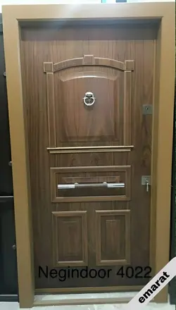 درب ضد سرقت | روکش گردو | برجسته اکونومی | کد 4022