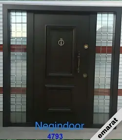 درب ضد سرقت | روکش راش | شیشه خور | کد 4793