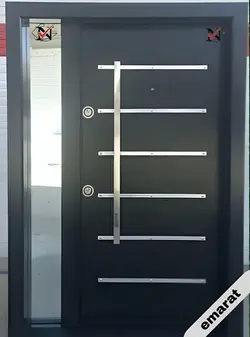 درب ضد سرقت | روکش MDF | برجسته اکونومی | شیشه خور | کد 2-4775