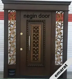 درب ضد سرقت | رویه راش | برجسته اکونومی | شیشه خور | کد 4196