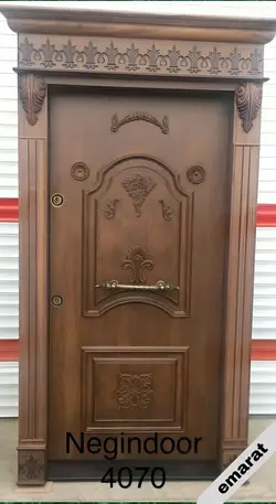 درب ضد سرقت | روکش گردو | برجسته لوکس | کد 4070