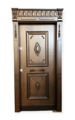 درب ضد سرقت | روکش گردو | برجسته اکونومی | کد 4057