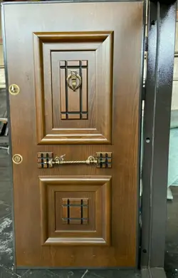 درب ضد سرقت | روکش گردو | برجسته | کد 7030