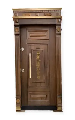 درب ضد سرقت | روکش گردو | برجسته لوکس | کد 4087