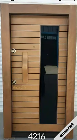 درب ضد سرقت | رویه ترمو وود | PVC | کد 4216