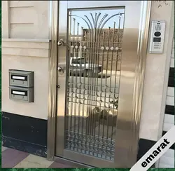 درب ضدسرقت | روکش استیل | شیشه خور | ورودی | کد 7024