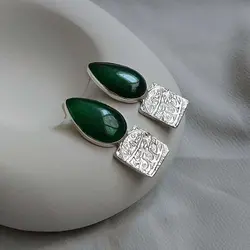 گوشواره نقره زنانه سکه و سنگ