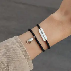 دستبند نقره keep going