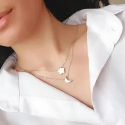 گردنبند نقره ماه و ستاره