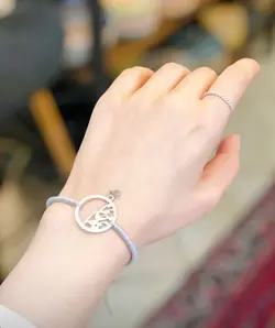 دستبند نقره نیمه جانم