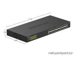سوییچ نت گیر (Netgear) مدل GS324PP دارای 24 پورت - تجهیزات شبکه