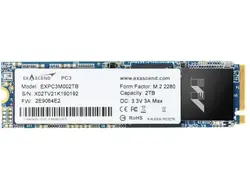 هارد درایو اس اس دی (SSD) Exascend مدل EXPC3 ظرفیت 2 ترابایت فرم فاکتور M.2-2280 رابط NVMe - تجهیزات شبکه