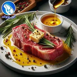 استیک گوساله جنگلی کره رزماری
