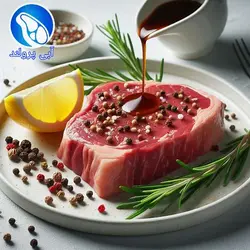 استیک گوساله جنگلی لیمو رزماری