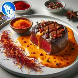 استیک گوساله جنگلی زعفرانی