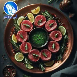 چنجه کباب بره با مرینیت لیمو رزماری