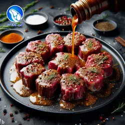 چنجه کباب بره با مرینیت زیره و ترخون مراکشی