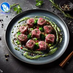 چنجه کباب بره با مرینیت سبزیجات معطر شمالی
