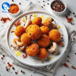 قارچ با پودر سوخاری زعفرانی