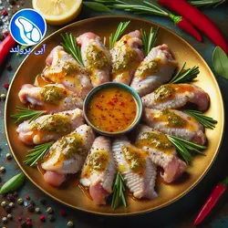 بال مرغ کبابی لیمو  رزماری
