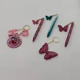 ست جذاب رزینی خودکار و جا کلیدی