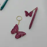 ست جذاب رزینی خودکار و جا کلیدی