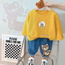 خرید لباس ست دخترانه و پسرانه اسپرت بلوز و شلوار جین اورجینال