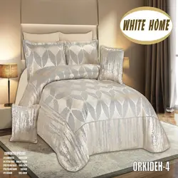 سرویس روتختی مخمل ویت هوم white home مدل ارکیده orkideh دونفره 8 تکه