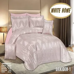 سرویس روتختی مخمل ویت هوم white home مدل ارکیده orkideh دونفره 8 تکه
