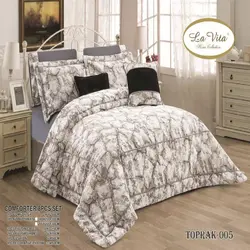 سرویس روتختی مخمل لاویتا Lavita مدل توپراک toprak دونفره 8 تکه