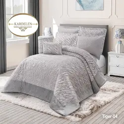 سرویس روتختی مخمل کاردلن kardelen مدل تایگر Tiger دونفره 8 تکه