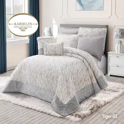 سرویس روتختی مخمل کاردلن kardelen مدل تایگر Tiger دونفره 8 تکه