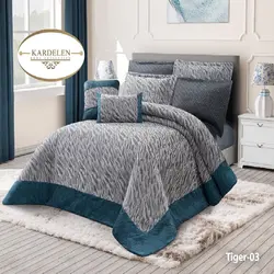 سرویس روتختی مخمل کاردلن kardelen مدل تایگر Tiger دونفره 8 تکه