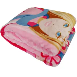 پتو گلبافت یکنفره عروسکی مدل باربی