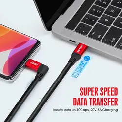 کابل دو سر تایپ سی (C to C) 10 گیگ بر ثانیه 30 ولت USB 3.1 C (Gen 2) برند RiiTOP - اسمارت سنتر