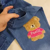 ست سه تیکه لی دخترانه وست شلوار لب بلوز پنبه