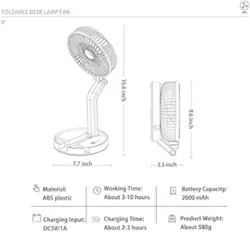 پنکه شارژی مدل CH-2021