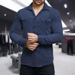 پیراهن مردانه آستین بلند مخمل کبریتی 702