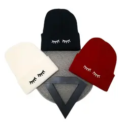 کلاه بافت طرح چشم  